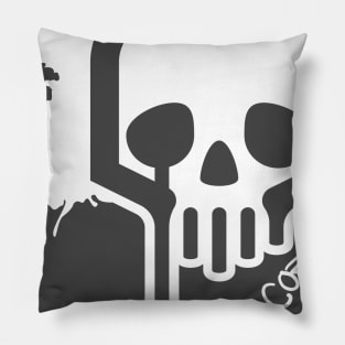 weeping skull Pillow