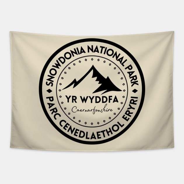 Yr Wyddfa, Snowdonia National Park Tapestry by Teessential