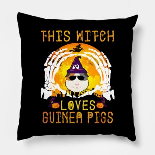 This Witch Loves Guinea Pigs Halloween (136) Pillow