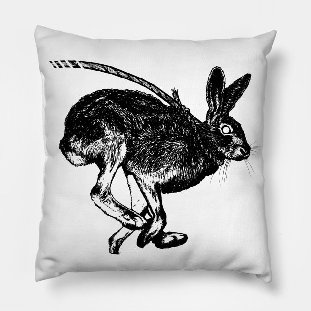 Hare Pillow by vvilczy