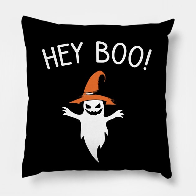 Hey boo Gift for halloween night. Pillow by cypryanus