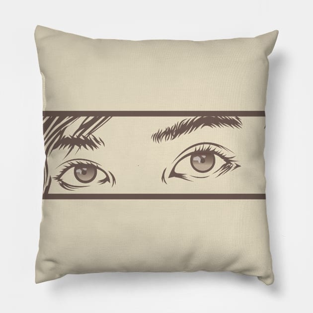 eyes anime girls Pillow by Shankara