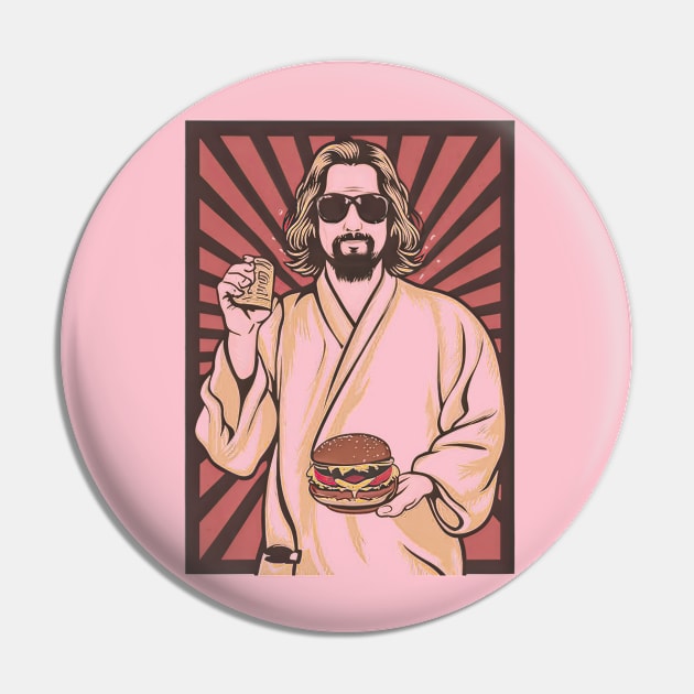 El Duderino and burger Pin by Aldrvnd