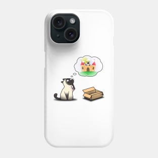 My Cardboard Castle - Siamese Cat Design - Not Hamlet Phone Case