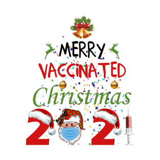Merry Vaccinated Christmas 2021 T-Shirt
