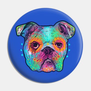 Pit bull head paint Pin