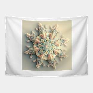 A Fractal Design in A Snowflake Motif Tapestry