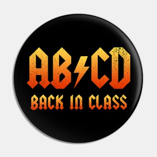 ABCD - Back In Class Pin