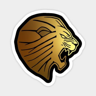 Gold Lion Head Magnet