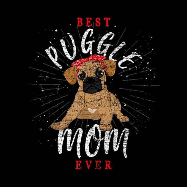 Cute Puggle Mom Mothers Day Dog Parent Dog Lover Puggle by Zak N mccarville