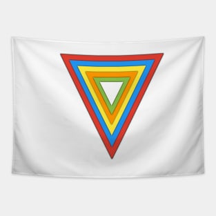 Triangles in Triangle 3d Rainbow Design Tapestry