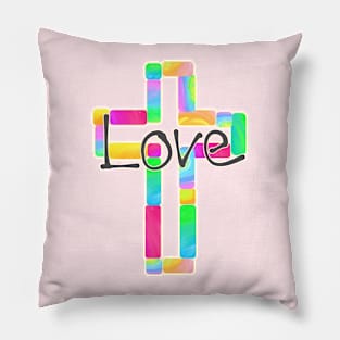 Decorative Cross with Love Pillow