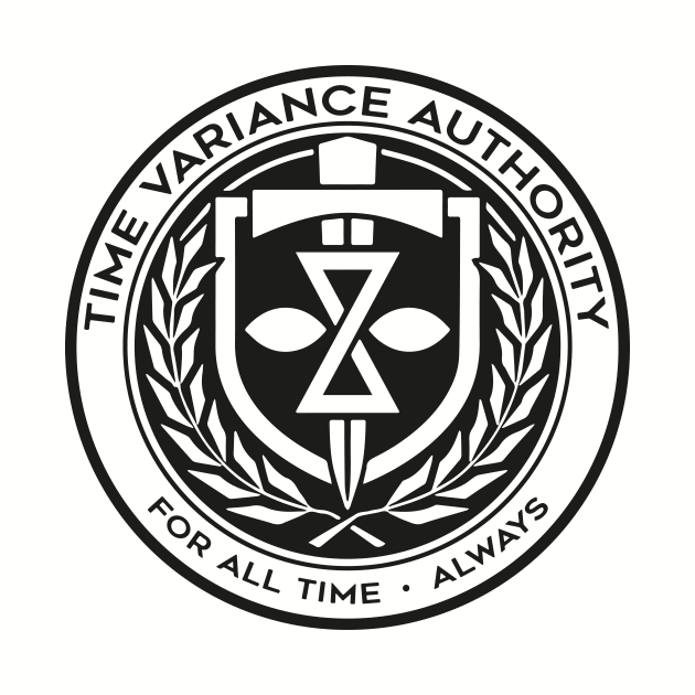 Seal of The Time Variance Authority (Black) by Pufahl