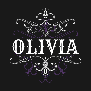 Olivia Name Gothic Style Goth Ornament T-Shirt