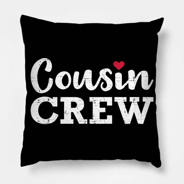 Cousin crew heart Pillow by Designzz