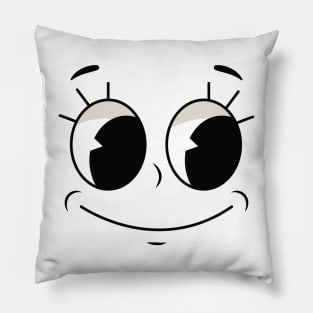 retro cartoon face Pillow