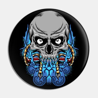 Water Skull Pin