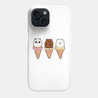 We bare bears in icecream Phone Case