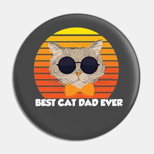 Best cat dad ever Funny Gift Father's Day Pin