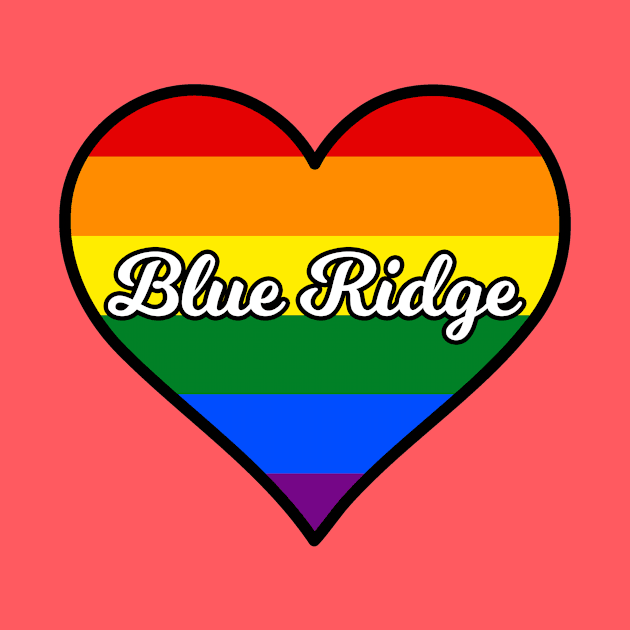 Blue Ridge Georgia Gay Pride Heart by fearcity