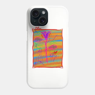 Abstract Neon Rose Phone Case