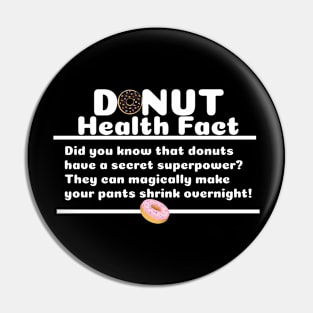 Donut Health Fact Pin