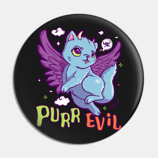 Purr evil Pin by SPIRIMAL