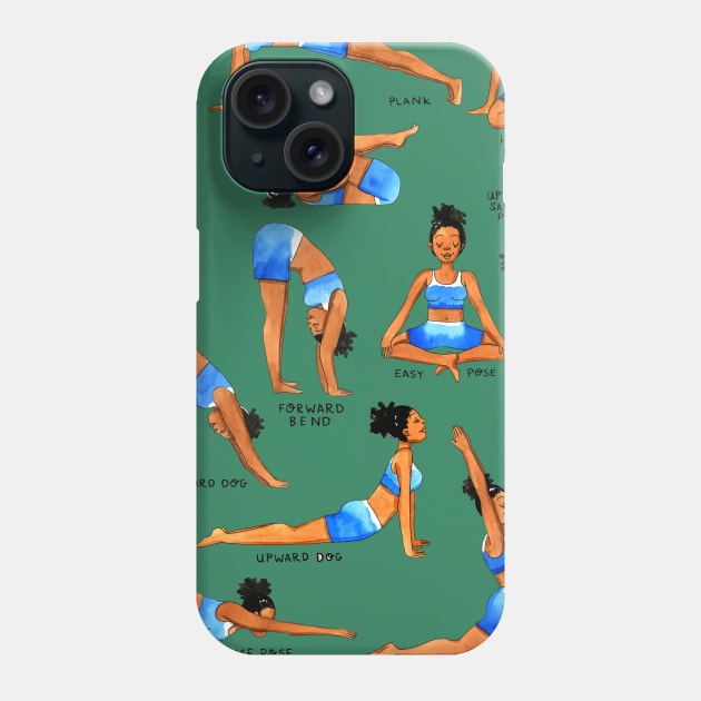 Yoga Phone Case by Coily And Cute