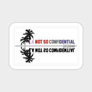 Mirrored Podcast Title with Palm Trees Magnet