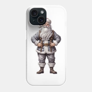 Silver Christmas Santa Claus Phone Case