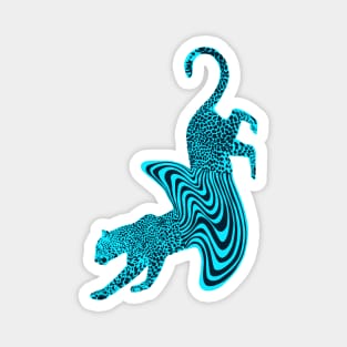 Cheetah Melt Blue Magnet