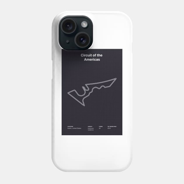 Circuit of the Americas Phone Case by Visitify