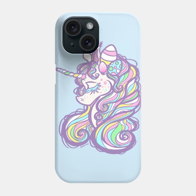 Easter Unicorn Phone Case by Jan Grackle