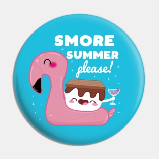 Cute Kawaii Style Marshmallow S'more Pun Pin