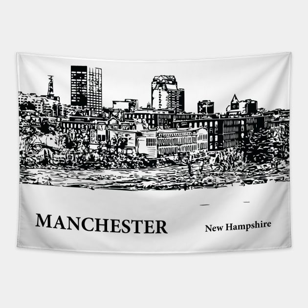 Manchester - New Hampshire Tapestry by Lakeric