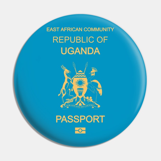 Uganda passport Pin by Travellers