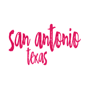 San Antonio Texas - TX State Paint Brush Retro Red/Pink College Typography T-Shirt