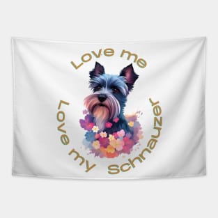 Schnauzer Splendor: Celebrate the Charm of Schnauzers with this Captivating Design! Tapestry