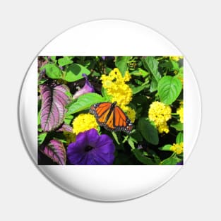 Butterfly on Flowers Pin