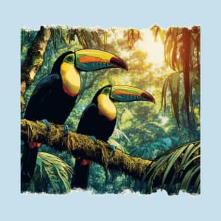 Gorgeous Tropical Toucan Birds T-Shirt