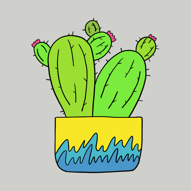 Cute Cactus Design #2: Grown Apart Flower Cacti by DreamCactus