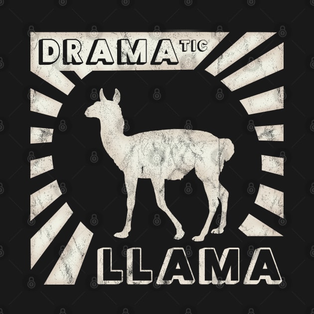 Old School 90s Artwork | Retro Dramatic Llama Silhouette by SkizzenMonster