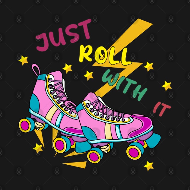 Just Roll With It Skates Pop Art by FFAFFF