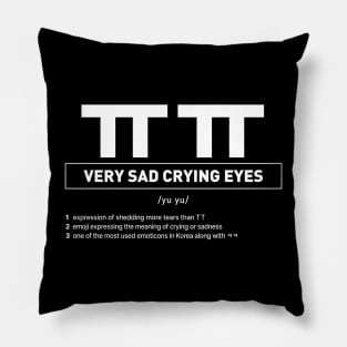 Crying Tears ㅠㅠ Korean Emoticon Pillow