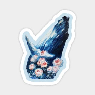 Whale and roses Magnet