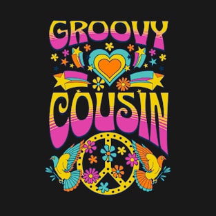 70s Retro Groovy Cousin Matching Family Birthday Party T-Shirt