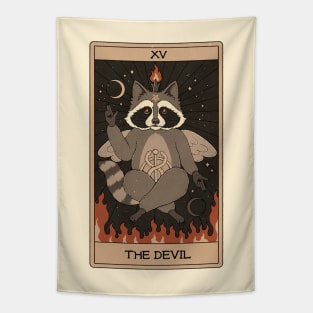 The Devil -  Raccoons Tarot Tapestry