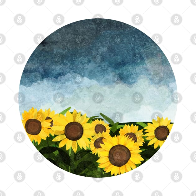 Sunflower Field by KatherineBlowerDesigns