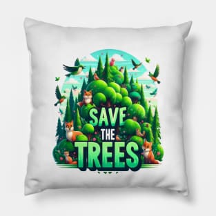 Guardians of the Forest save the trees Pillow