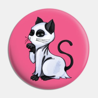 Ghost cat Pin